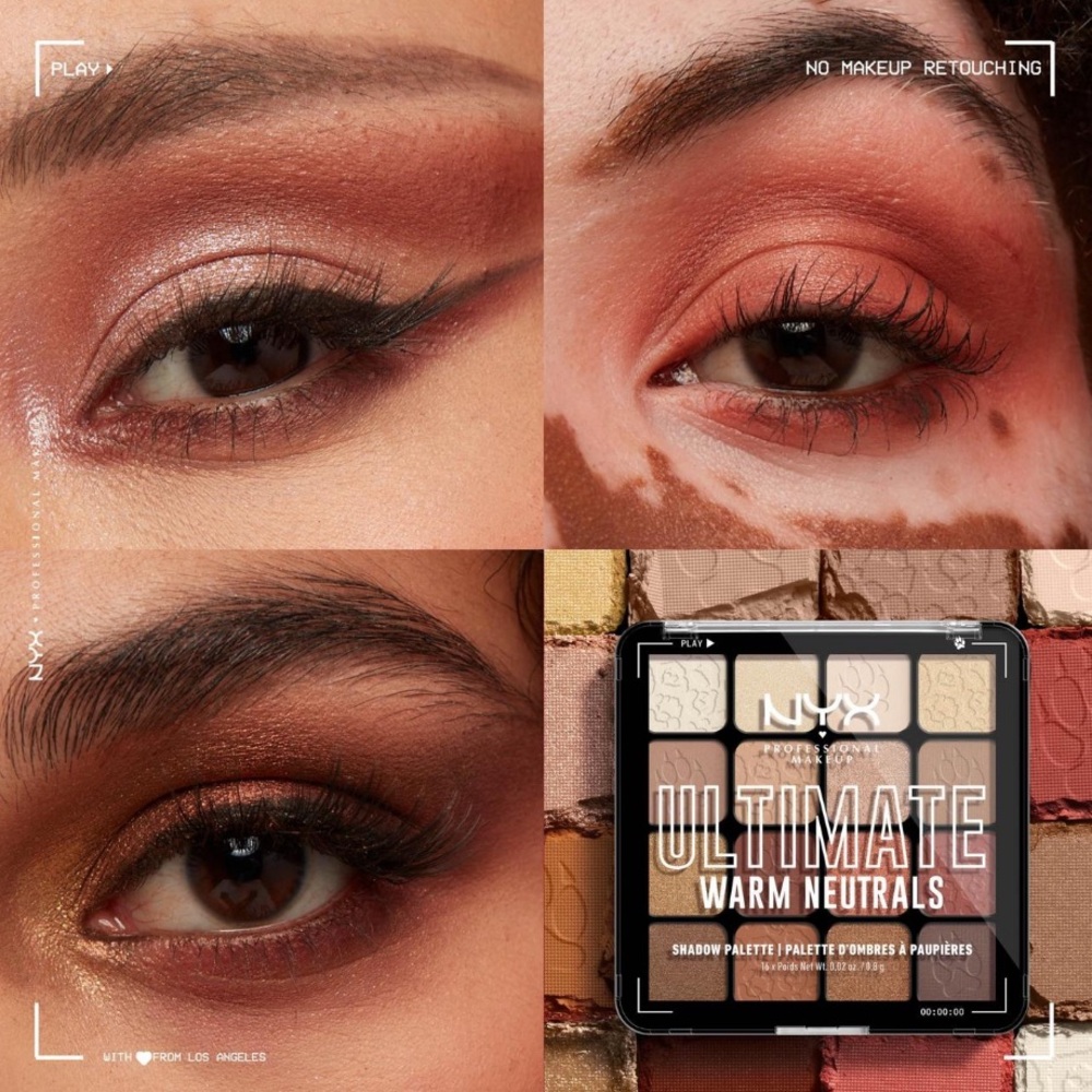 $14❤️‍🔥 NYX Ultimate Color Shadow Palette WARM NEUTRALS 🎨 NEW & SEALED - Picture 4 of 10